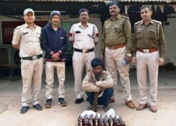 आबकारी विभाग की कार्रवाई, 8.100 बल्क लीटर विदेशी शराब बरामद